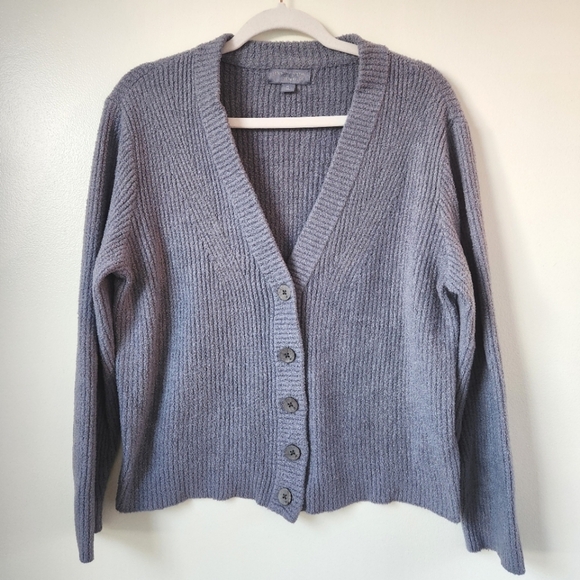 Barefoot Dreams CozyChic Lite Rib Button Front Cardigan XL - Picture 1 of 7